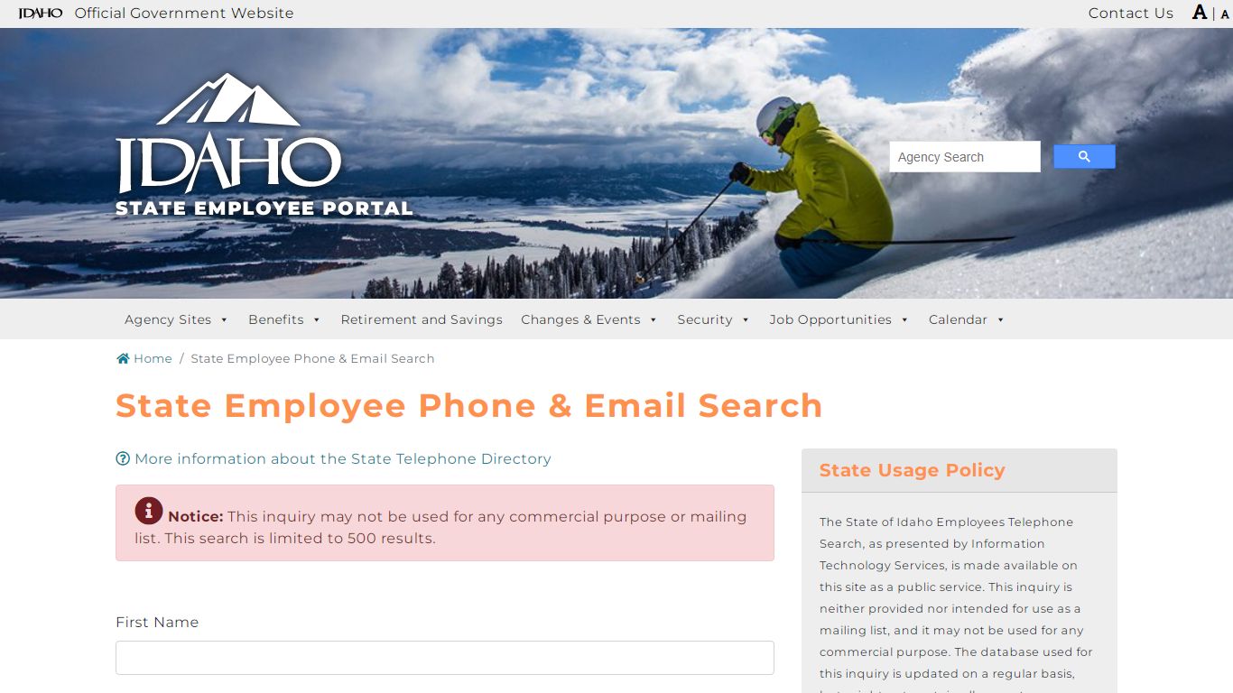 State Employee Phone & Email Search | State Employee Portal